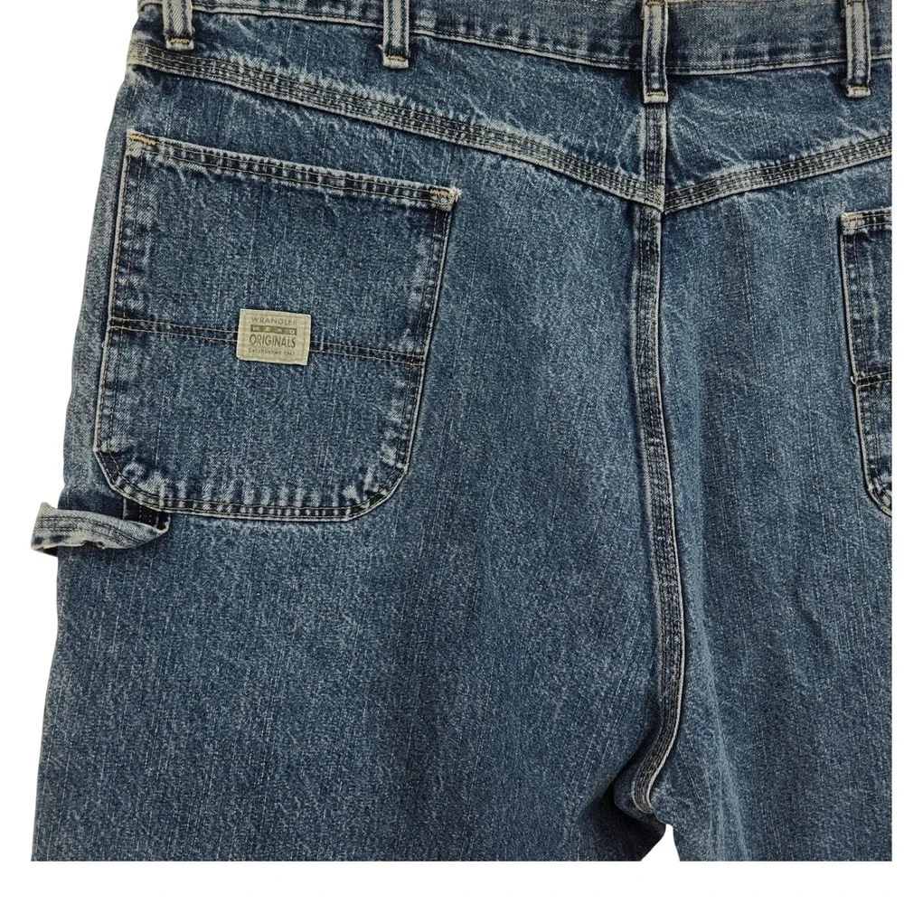 Wrangler Originals Carpenter‎ Jean Shorts Men's Size 42 Blue Denim Workwear USA